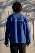 Load image into Gallery viewer, Have a great day Cobalt Blue/White LS Tee