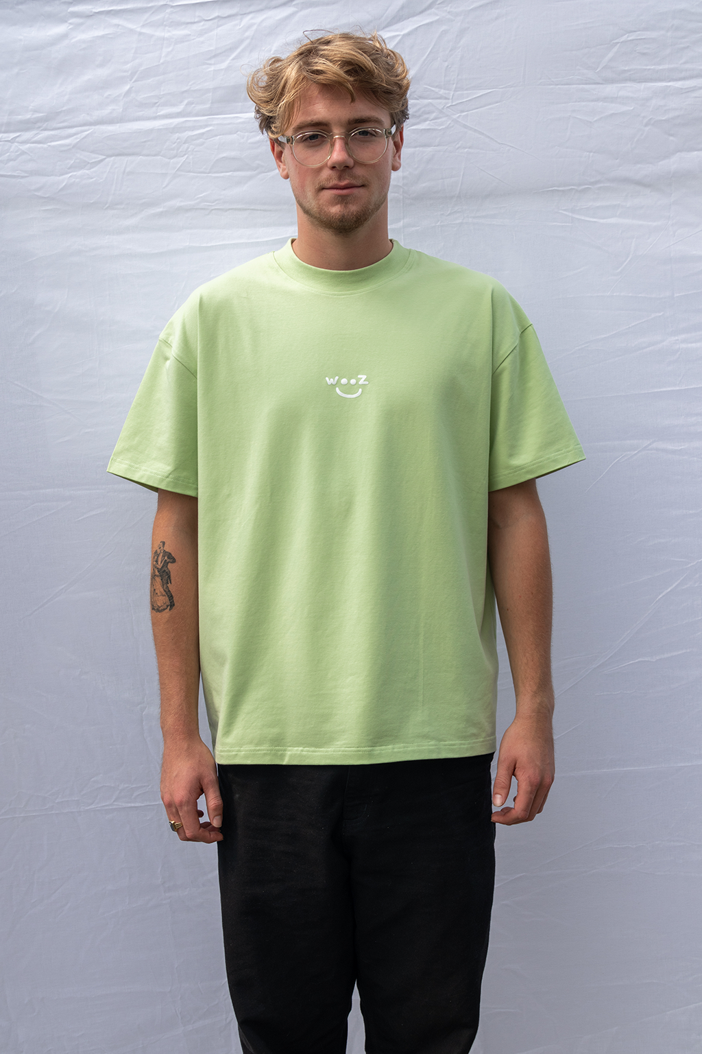 Wooz Splatter Tee Foam-Green
